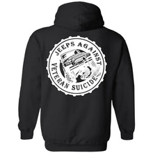 Unity Flag front, Jeeps Against Veteran Suicide back G185 Gildan Pullover Hoodie 8 oz.