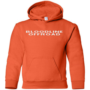 Bloodline Offroad white logo G185B Gildan Youth Pullover Hoodie