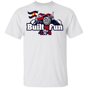 Built4Fun red G500B Gildan Youth 5.3 oz 100% Cotton T-Shirt