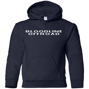 Bloodline Offroad white logo G185B Gildan Youth Pullover Hoodie