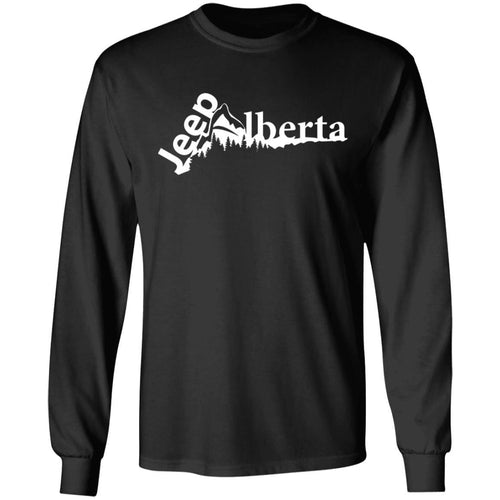 Jeep Alberta white logo G240 Gildan LS Ultra Cotton T-Shirt