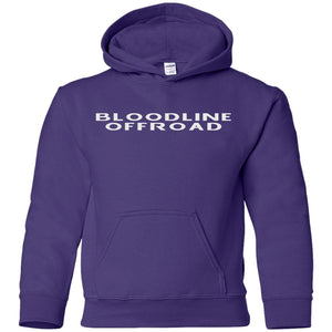 Bloodline Offroad white logo G185B Gildan Youth Pullover Hoodie