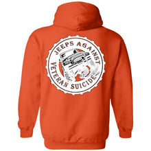 Unity Flag front, Jeeps Against Veteran Suicide back G185 Gildan Pullover Hoodie 8 oz.