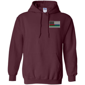 Unity Flag front, Jeeps Against Veteran Suicide back G185 Gildan Pullover Hoodie 8 oz.