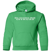 Bloodline Offroad white logo G185B Gildan Youth Pullover Hoodie